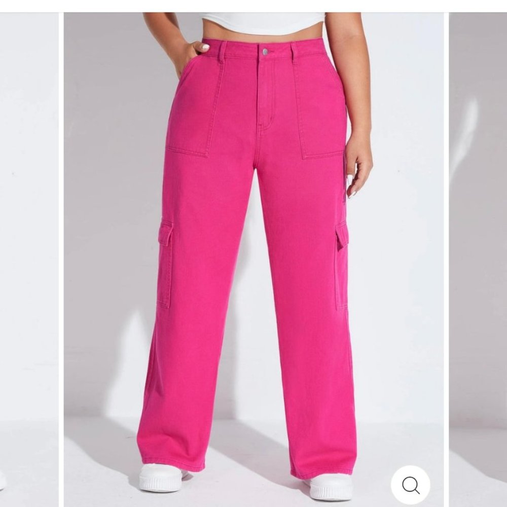 AMERICAN THREADS  PINK SMALL CARGO PANTS NWOT